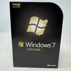 Microsoft Windows 7 Ultimate Upgrade Retail Box 32/64-bit DVDs with Product Key